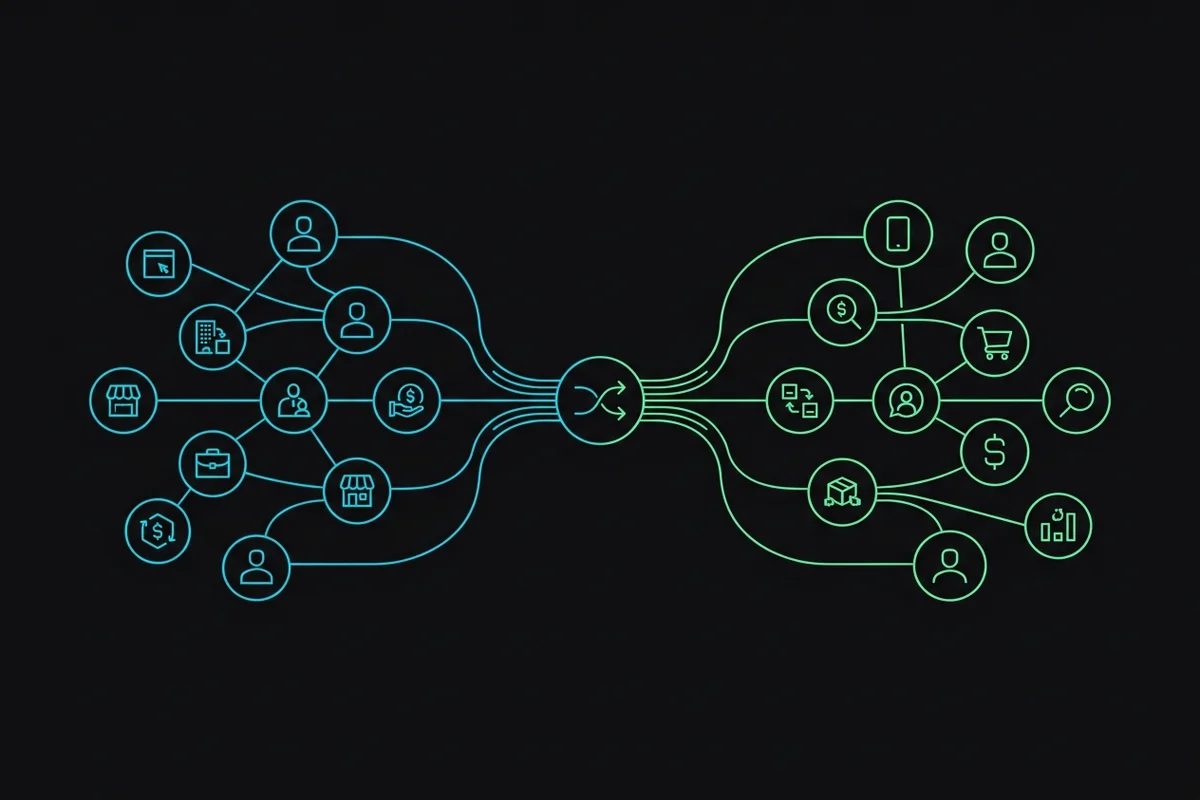 Business-structure illustration for Model marketplace / hosted-inference hub