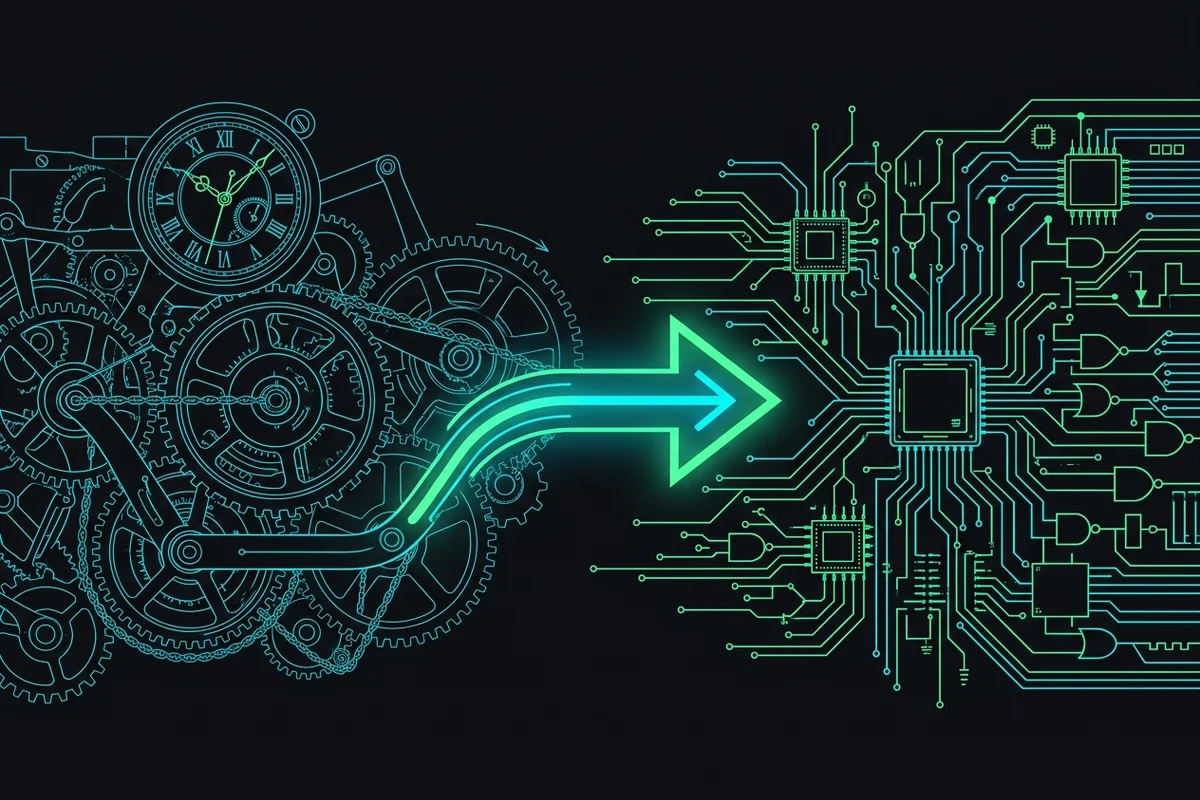 Business-structure illustration for AI-native replacement of incumbent service